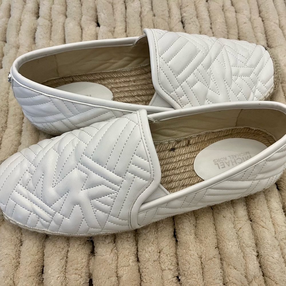 Michael Kors White Hastings Espadrille Nappa Pu White